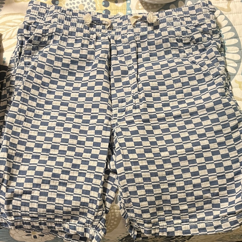 GAP Kids Blue and White Checkered Shorts